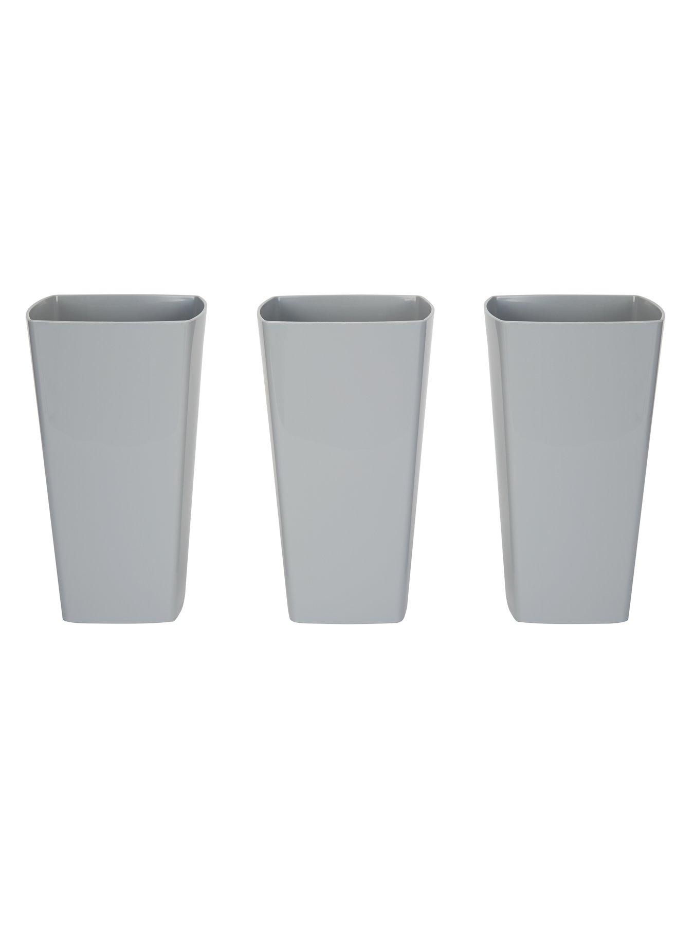 undefined Set of 3 Grey 16cm Studio Planter Covers