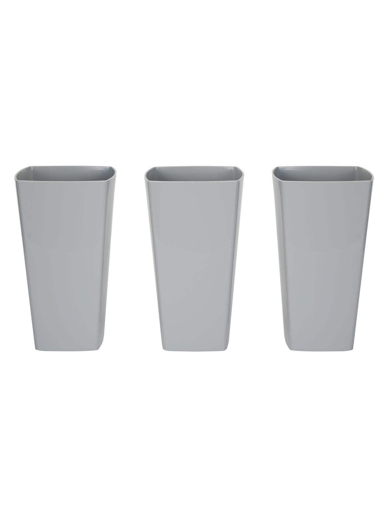 Product photograph of Wham Set Of 3 Grey 16cm Studio Planter Covers from very.co.uk