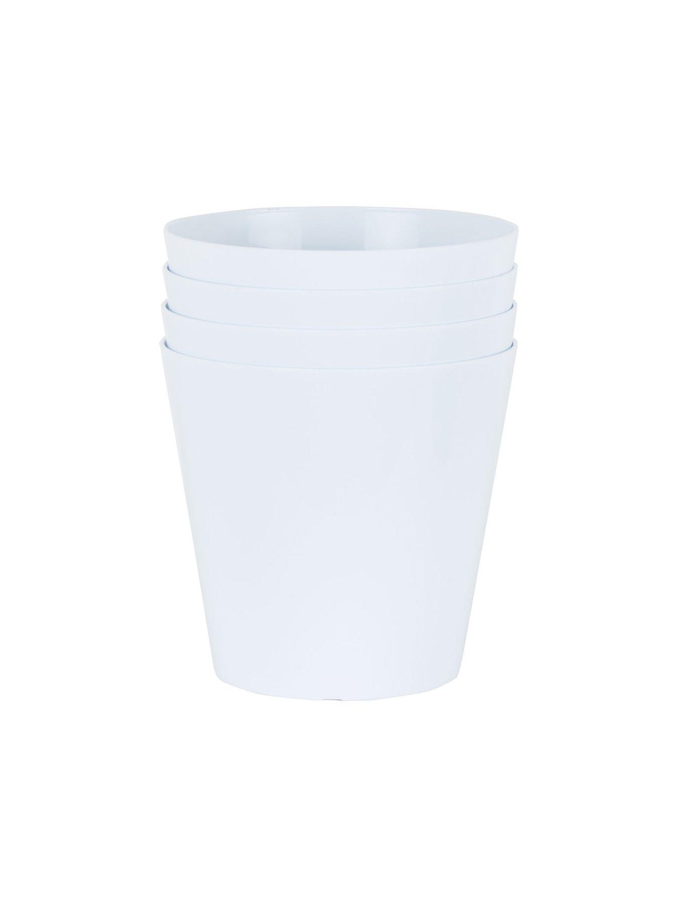 Image 4 of 5 of Wham Set of 4 White 21cm Round Studio Planter Covers