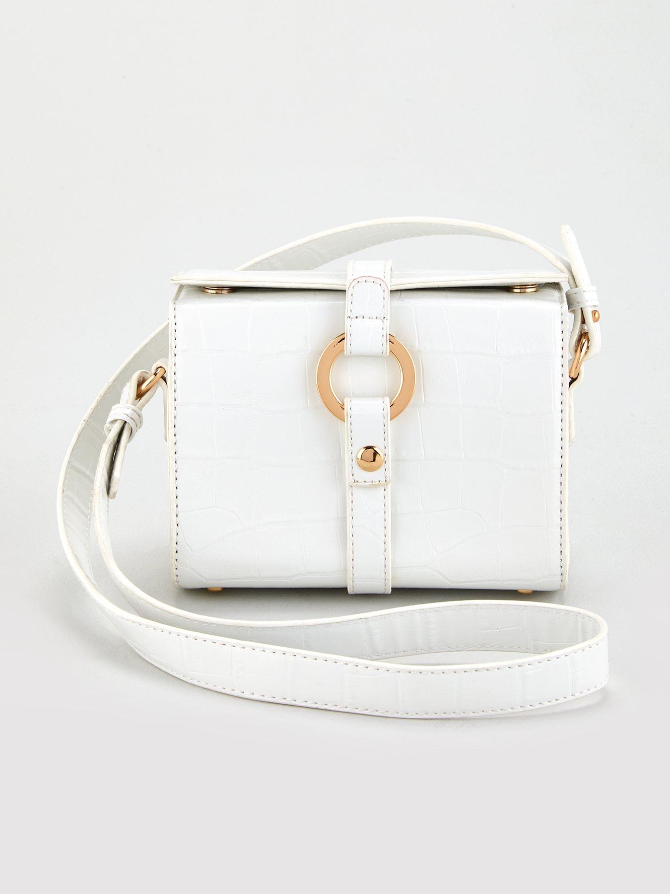 white cross body bag