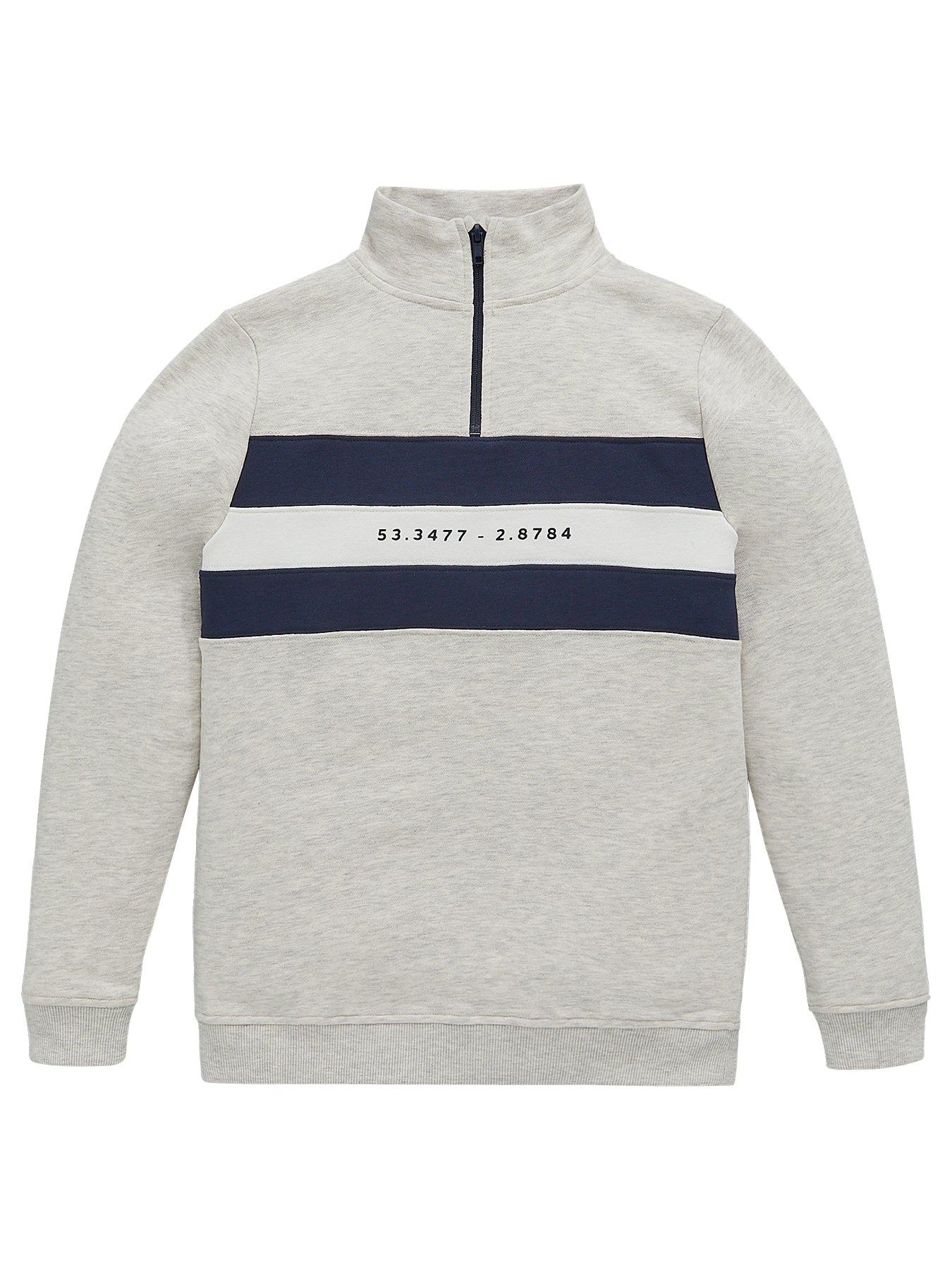 V By Very Boys Colour Block Half Zip Sweat Top review