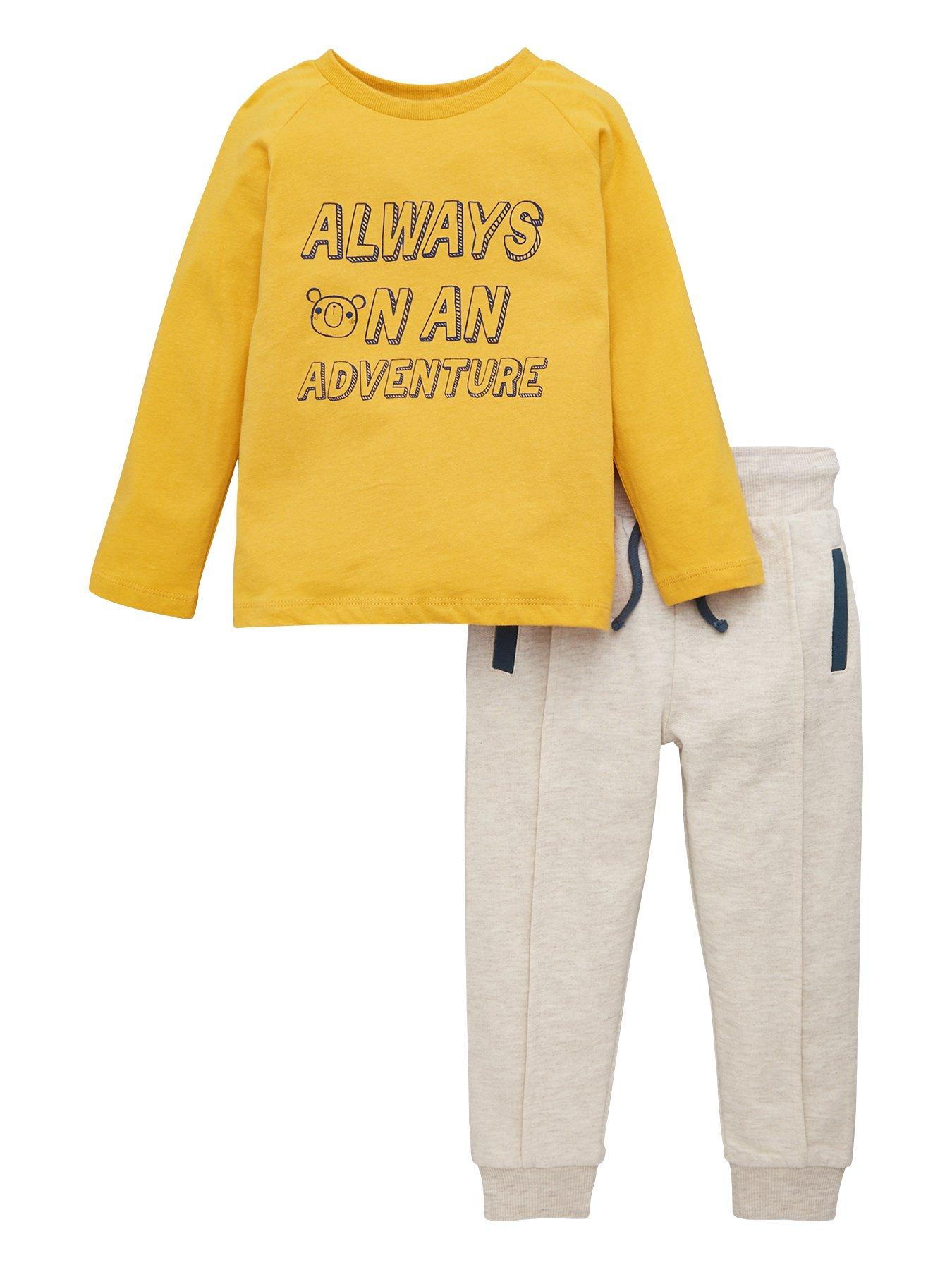 V By Very Boys 2 Piece 'Always On An Adventure' Long Sleeve T-Shirt And Jogger Set review