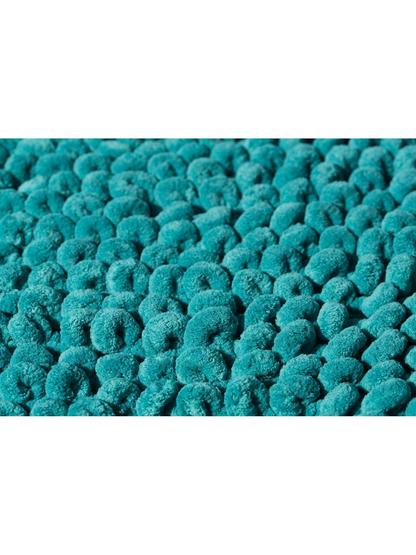 Image 3 of 6 of Croydex Chevron Shower Curtain and Bathmat Set &ndash; Aqua