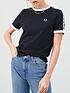  image of fred-perry-taped-ringer-t-shirt-black
