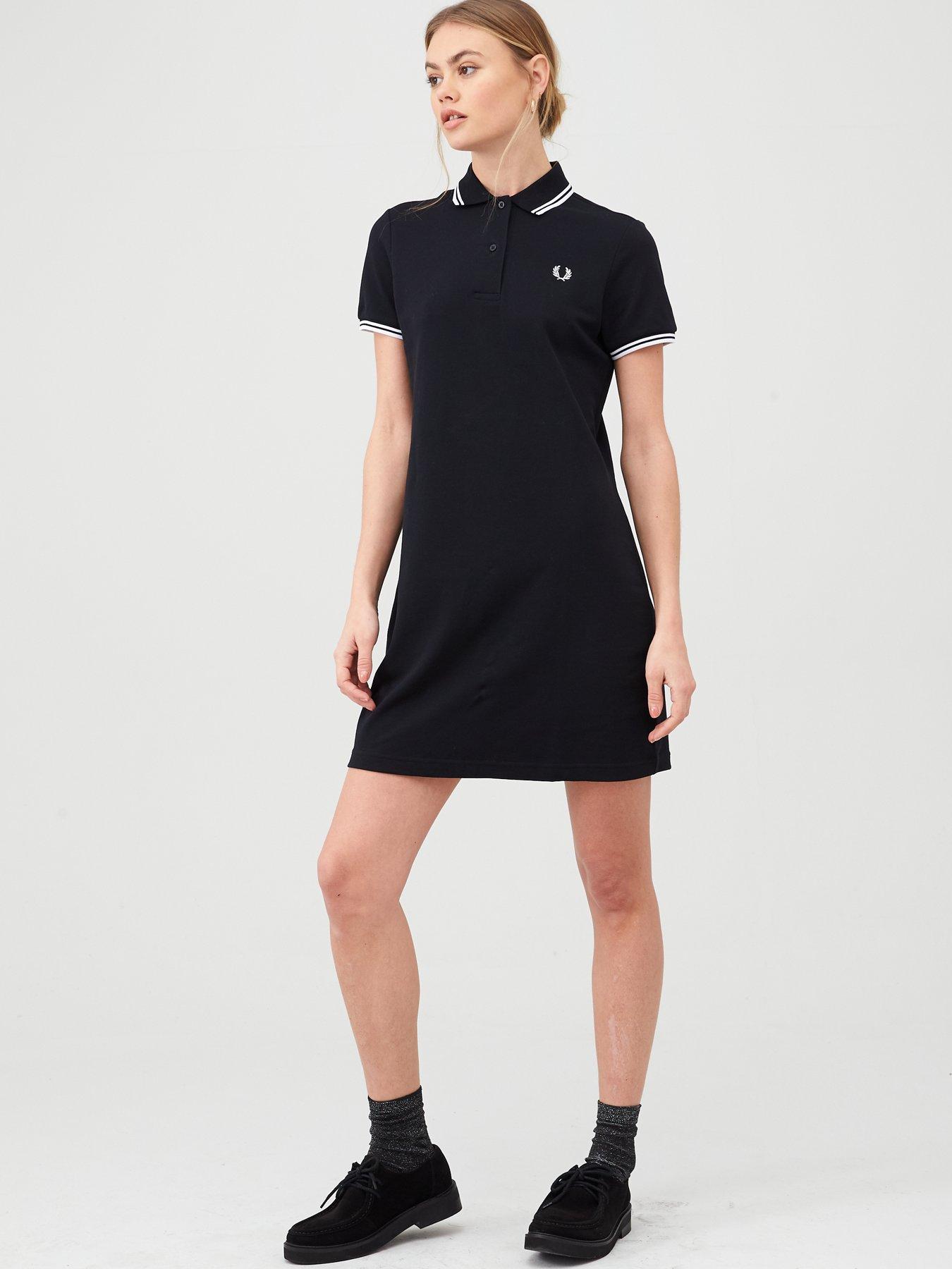 womens black fred perry polo