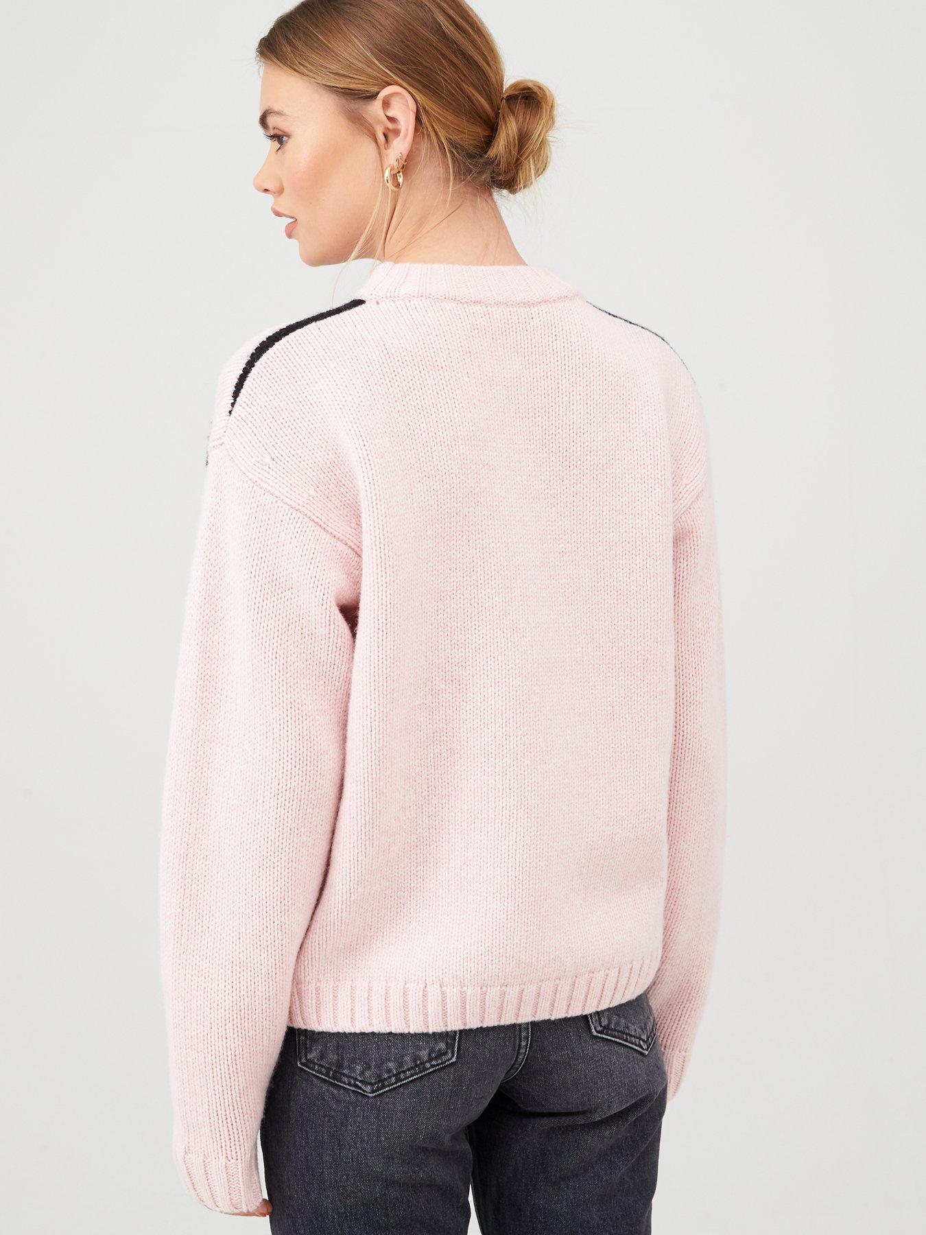 pink fred perry jumper
