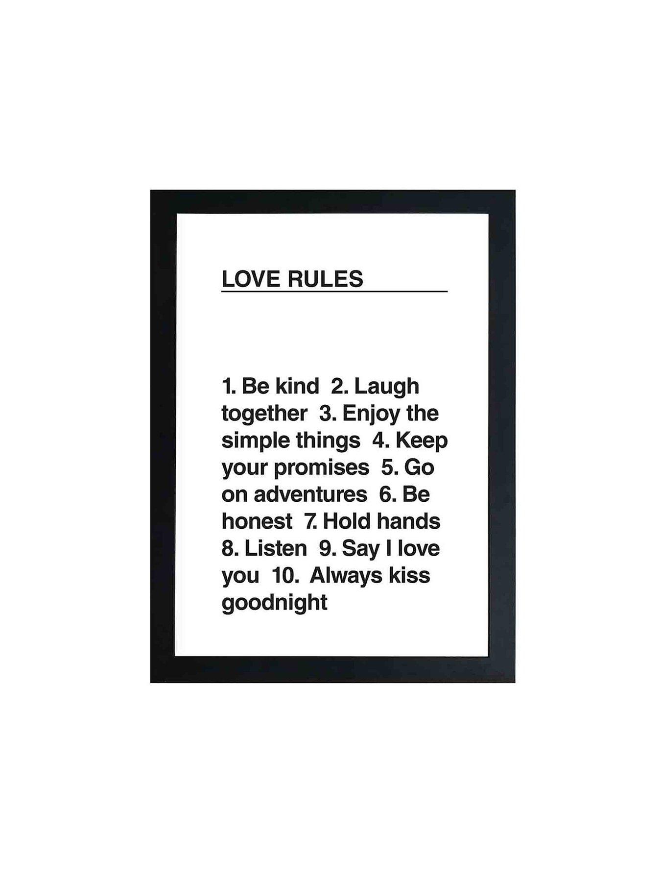 East End Prints Love Rules By Native State A3 Wall Art review