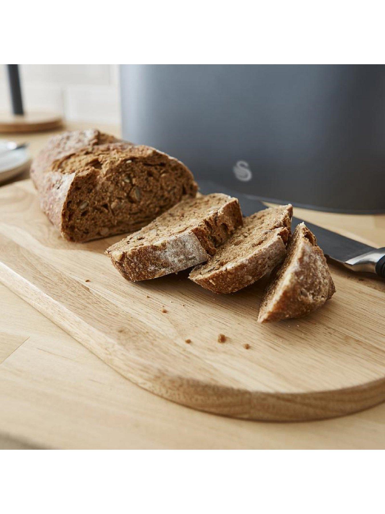 Swan Nordic Bread Bin with Wooden Lid very.co.uk
