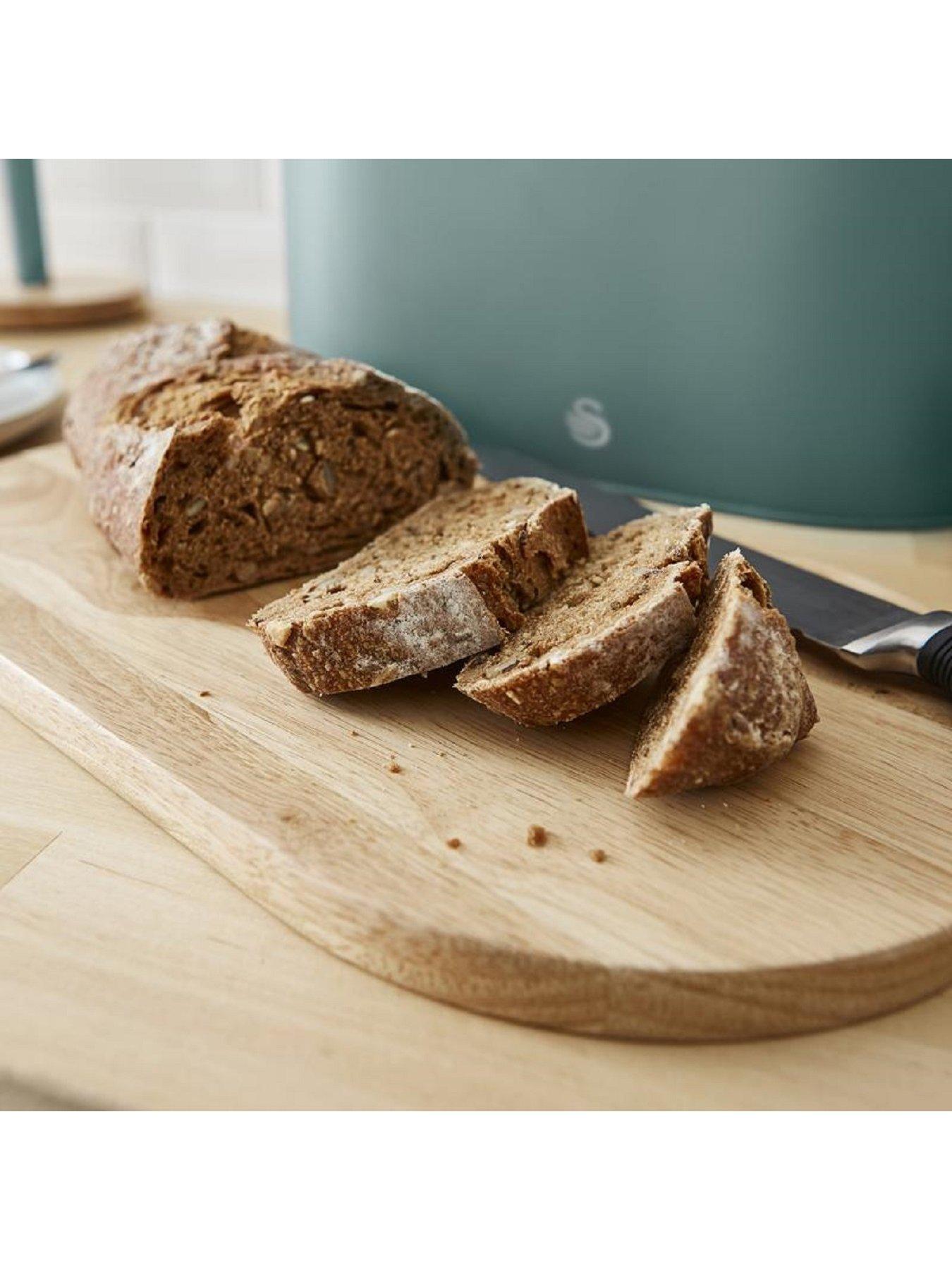 Swan Nordic Bread Bin with Wooden Lid very.co.uk