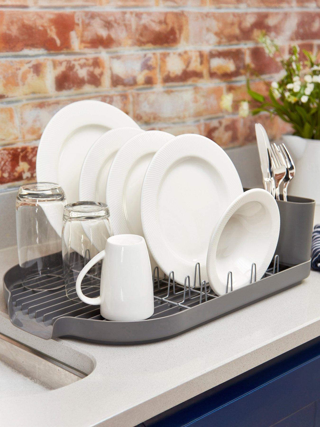 Tower Compact Dish Rack with Cutlery Holder