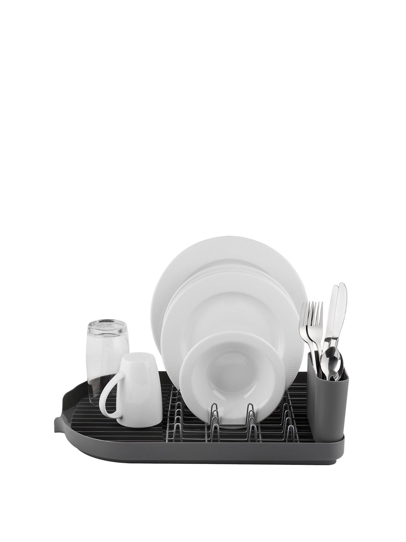 Tower Compact Dish Rack with Cutlery Holder Very