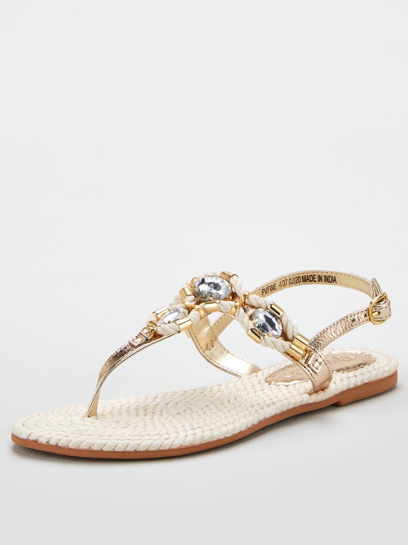 embellished flip flops uk