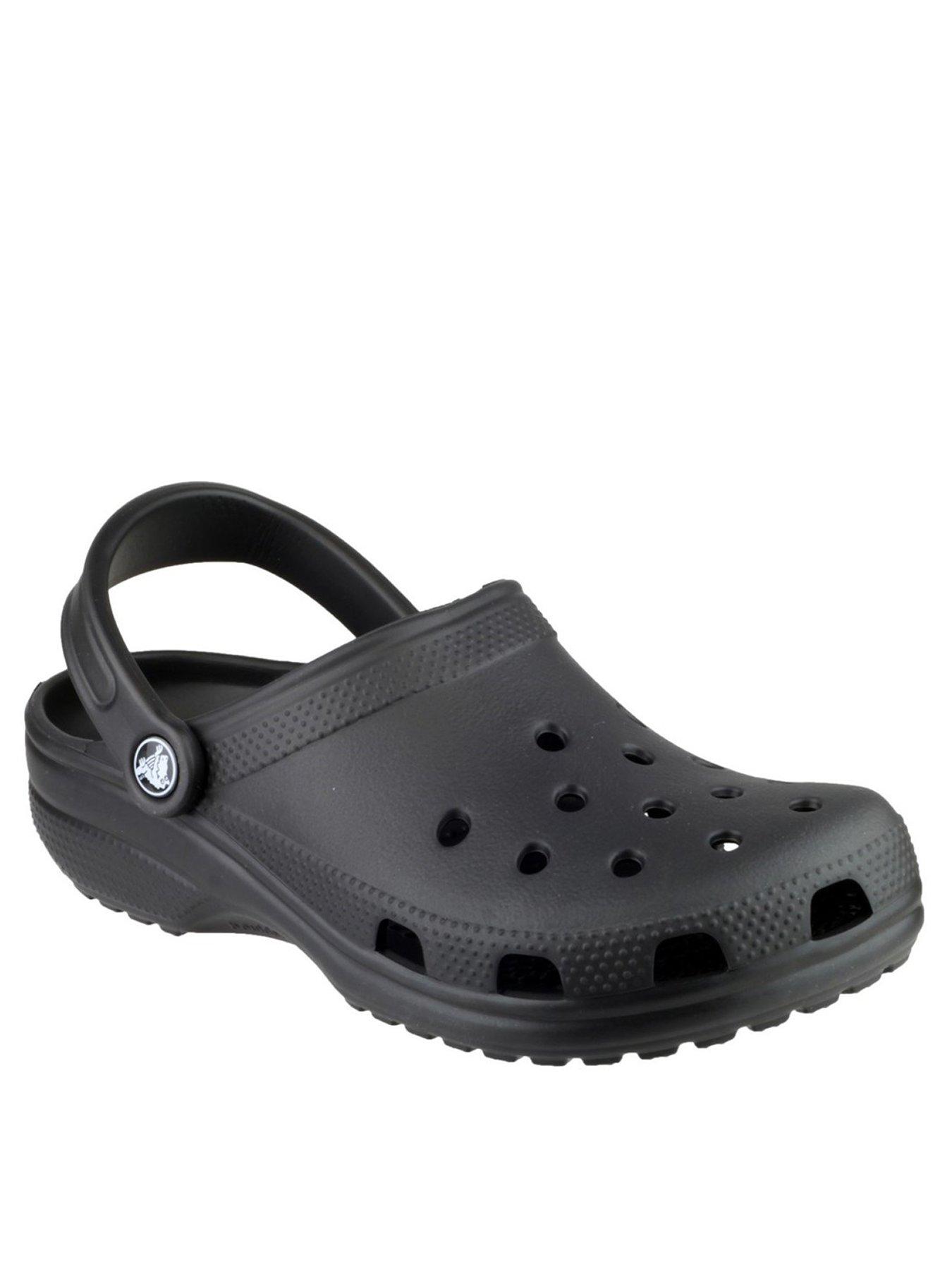 mens black classic crocs