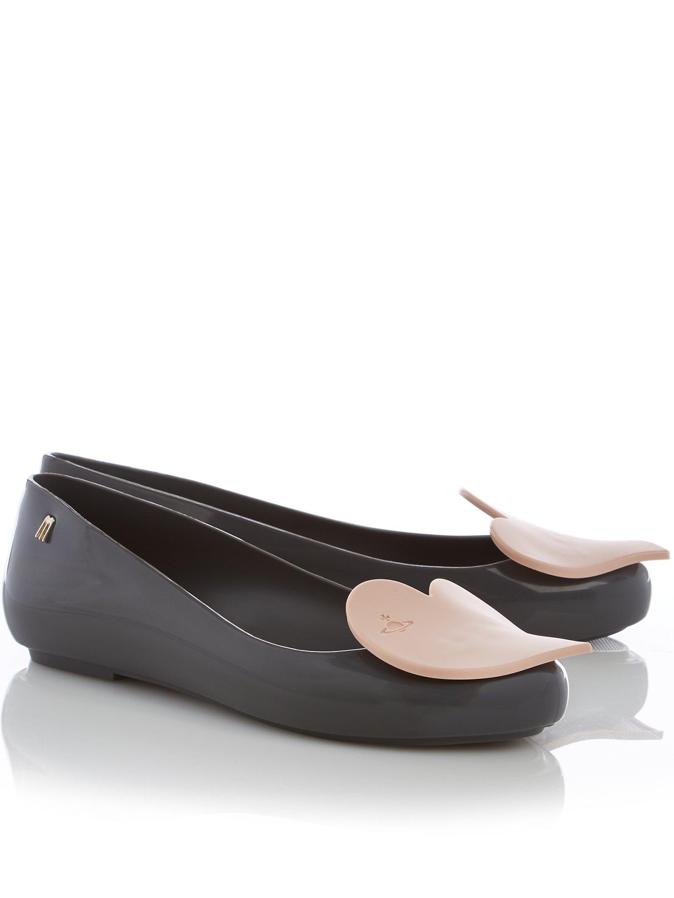 Melissa Vivienne Westwood Space Love 23 Heart Ballet Pumps Grey Very Co Uk