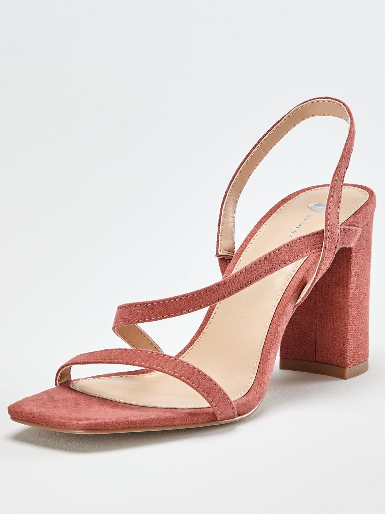 pink block heel sandals uk