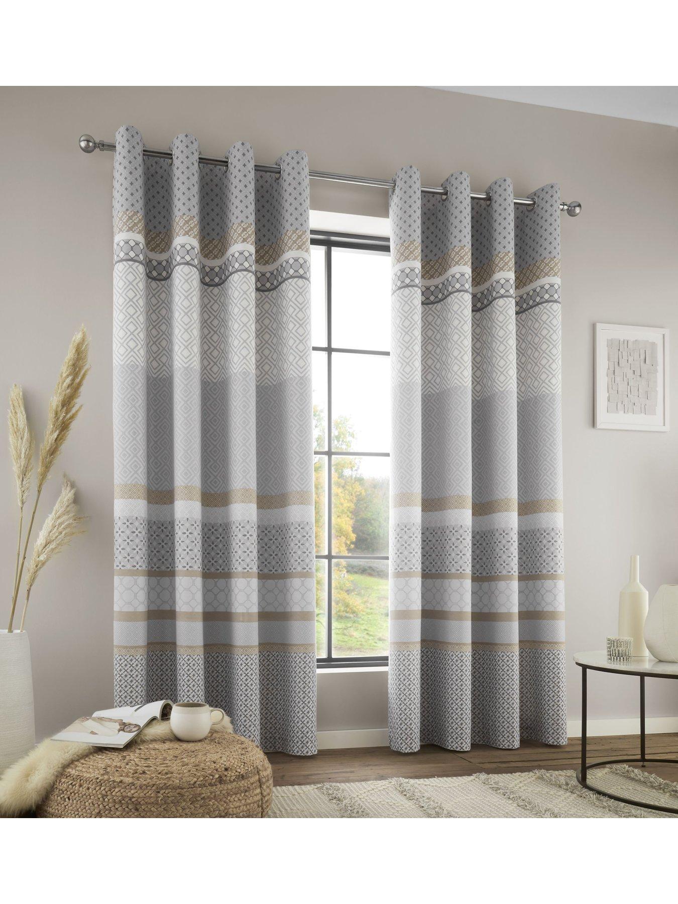 Catherine Lansfield Malawa Geo Eyelet Curtains 66X90 review