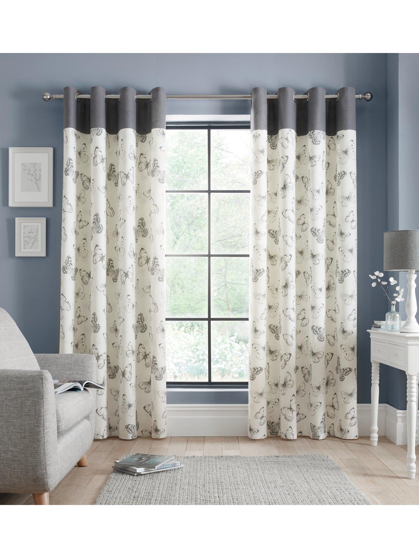 Catherine Lansfield Sibella Butterfly Eyelet Curtains Very Co Uk