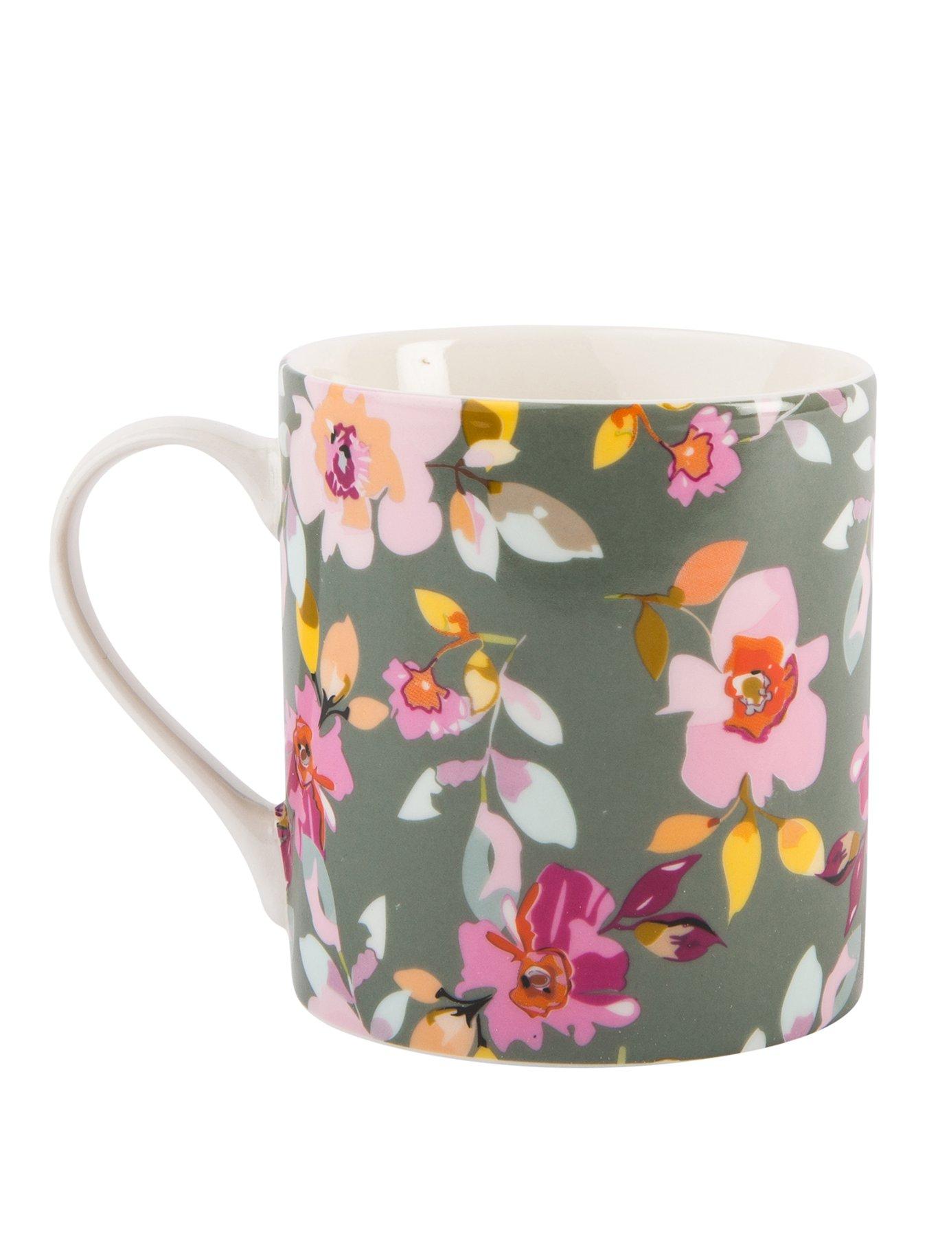 Summerhouse By Navigate Gardenia Gift Boxed Grey Floral Mug review