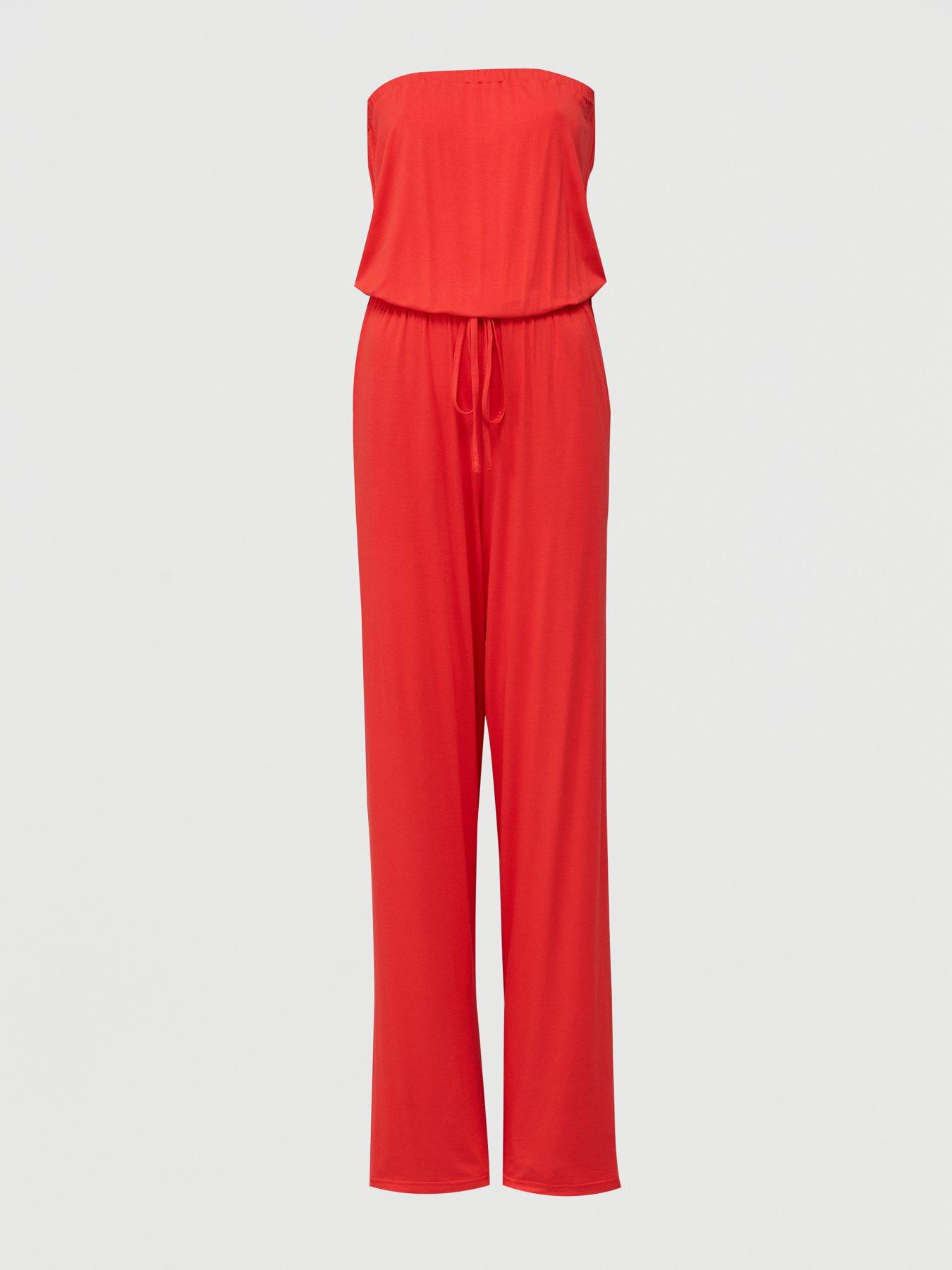 very red jumpsuit