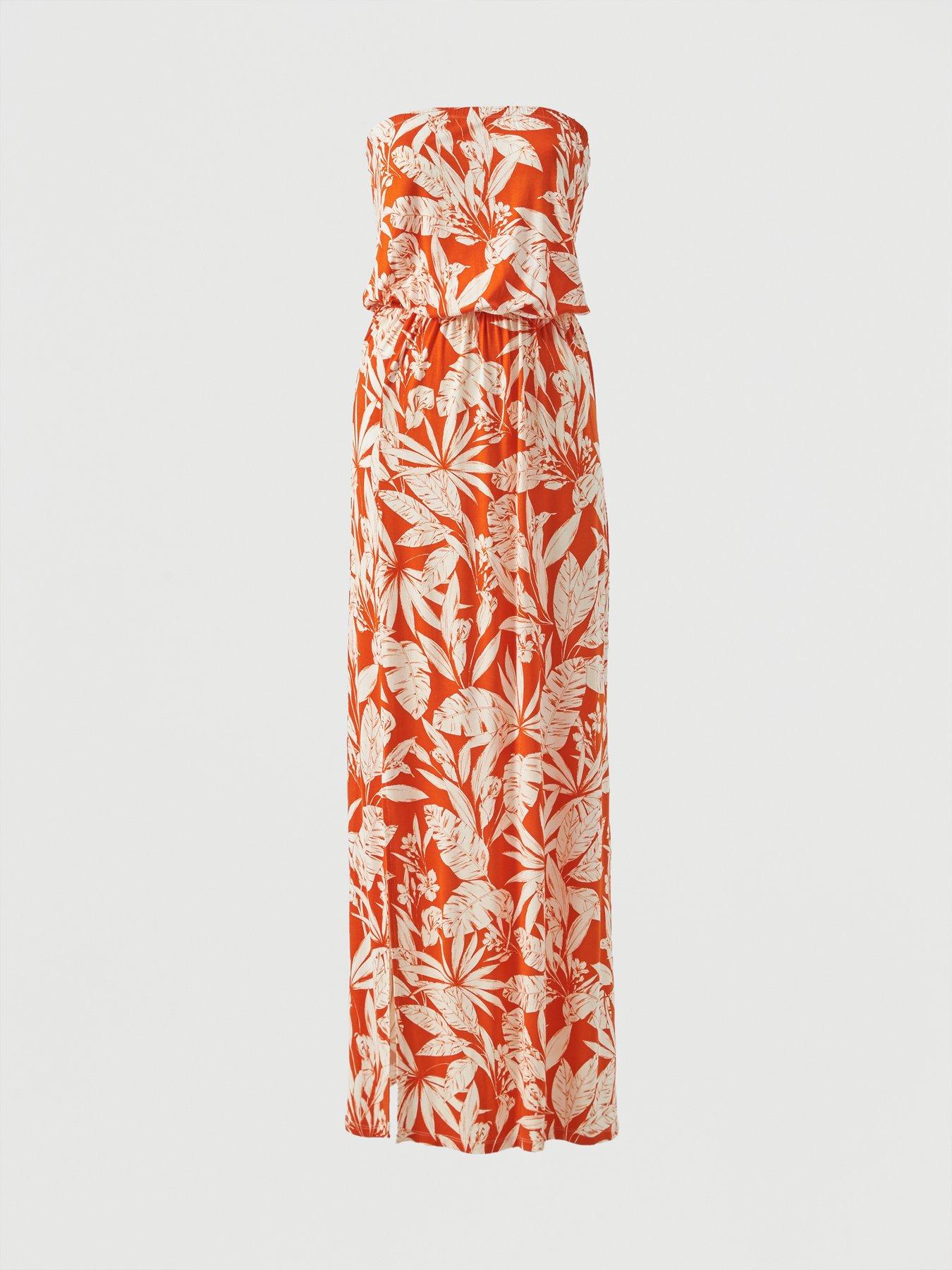 orange maxi dresses uk