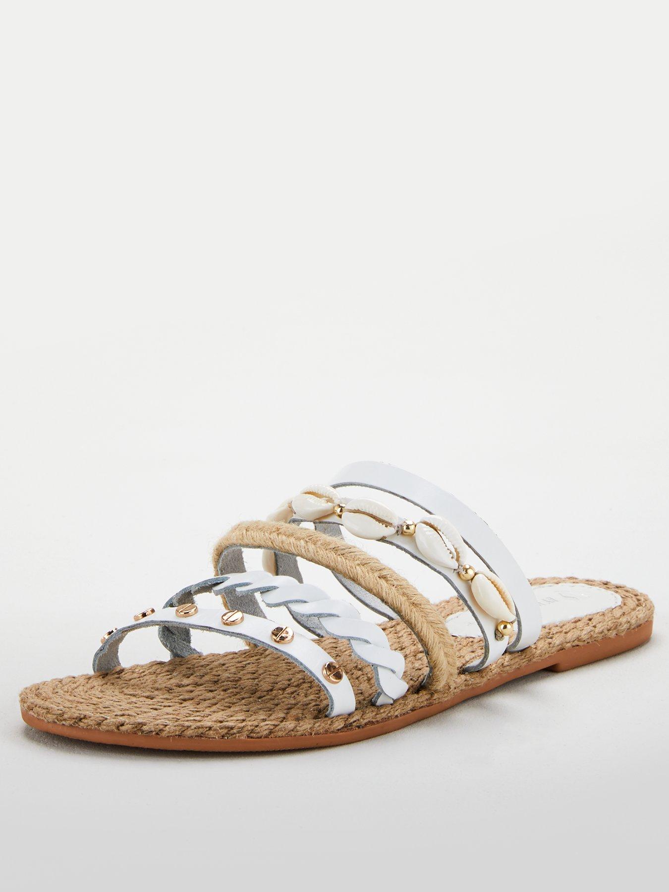 wide fit white sandals uk