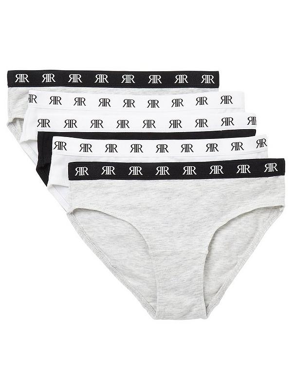 Girls RI branded briefs 5 pack River Island Girls Clothing Underwear Briefs 