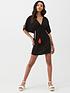  image of pour-moi-embroidered-crinkle-cover-up-black