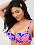  image of pour-moi-heatwave-padded-underwired-top-multi