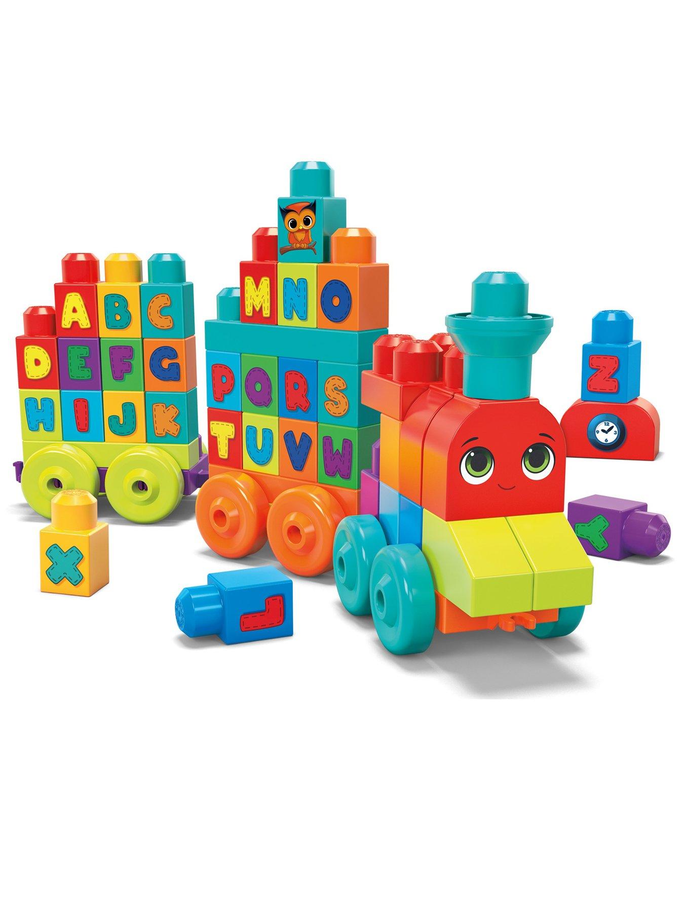 mega bloks abc learning train building set