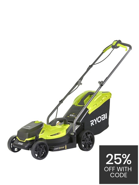ryobi-olm1833b-18v-one-33cm-cordless-lawn-mower-battery-charger-not-included