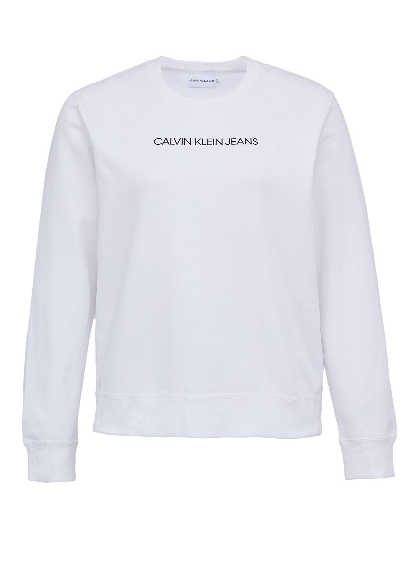 calvin klein white jumper womens