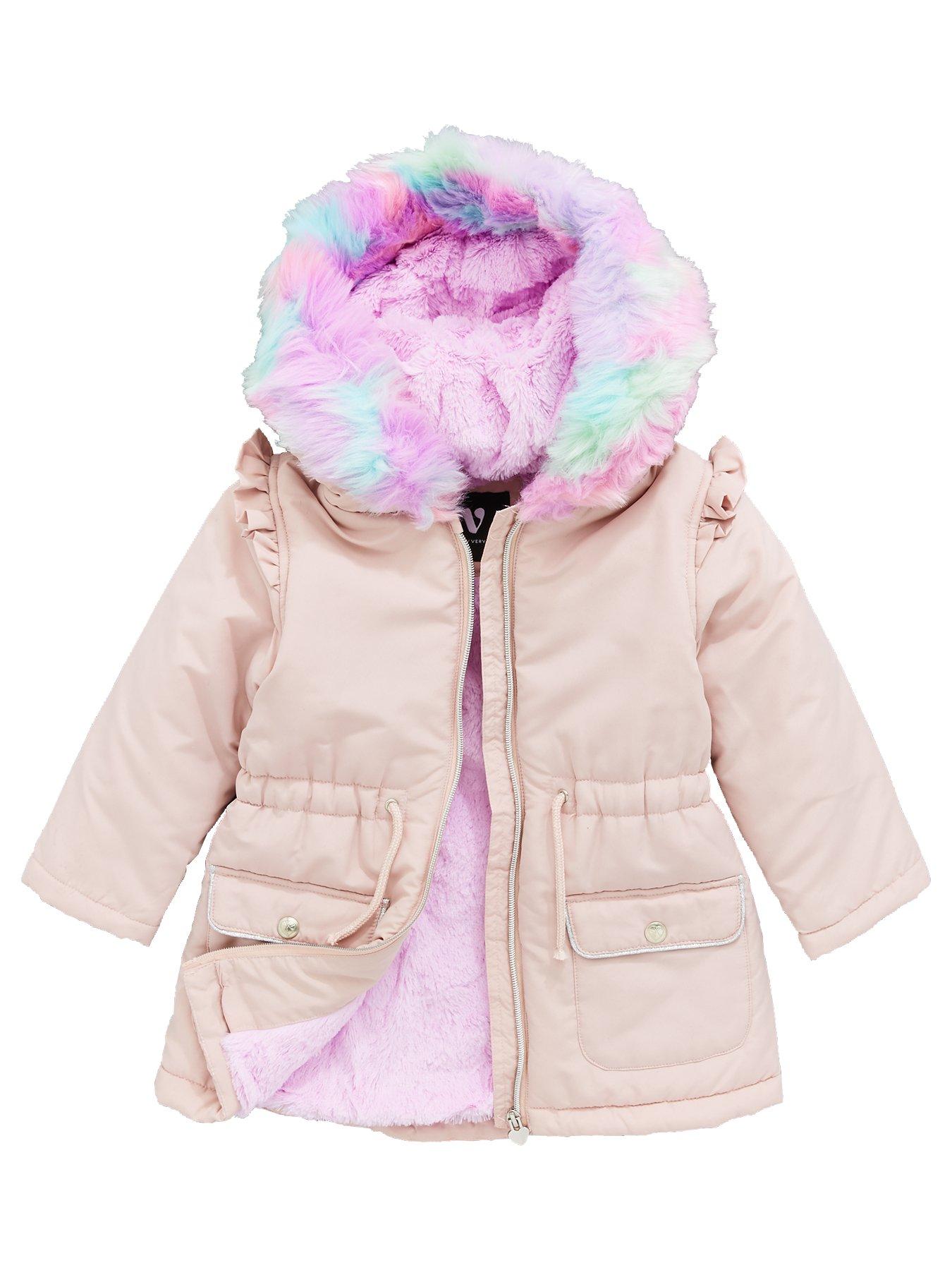 girls fur parka