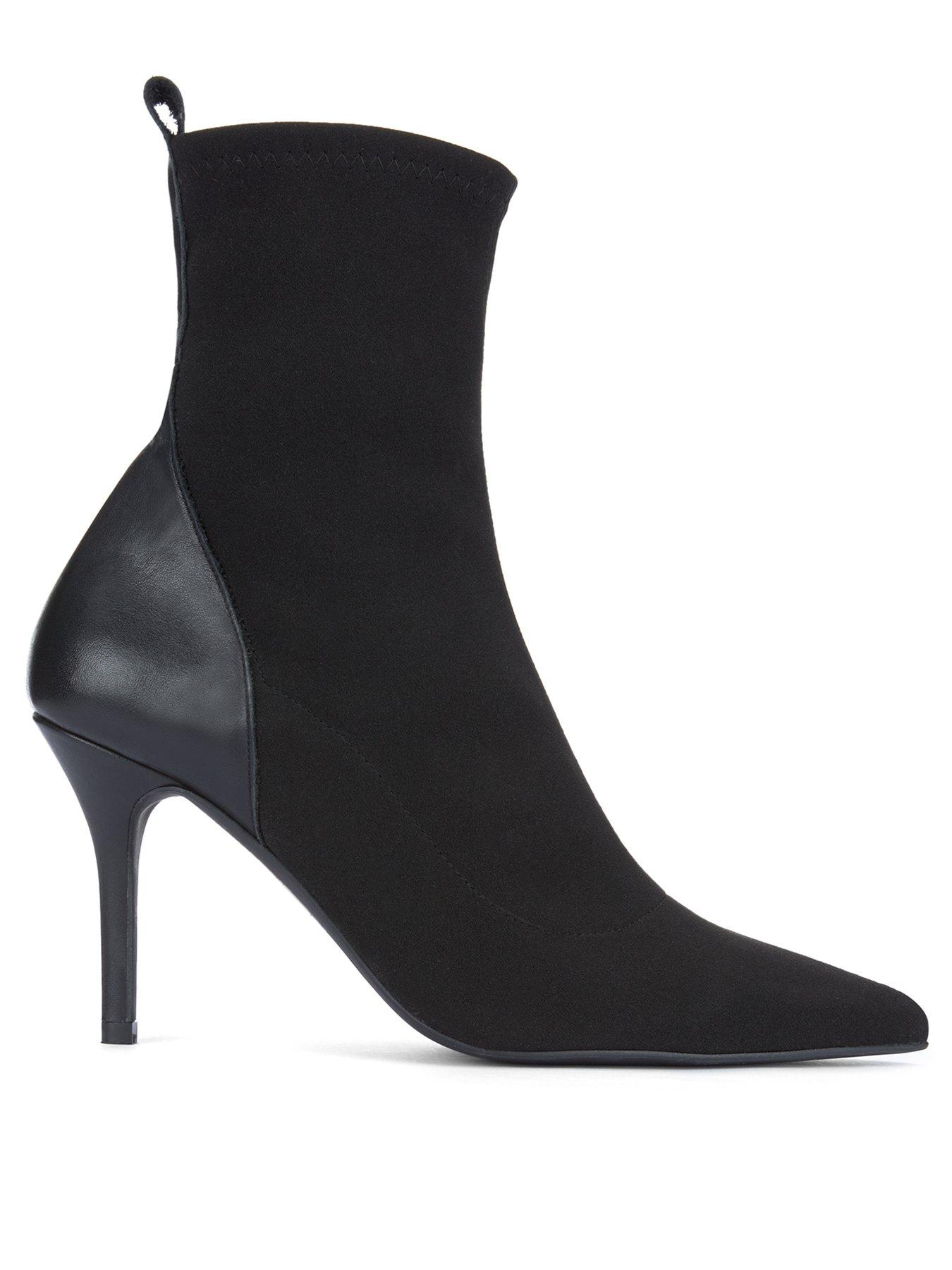 black 3 inch booties