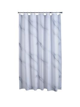 Product photograph of Aqualona Marble Shower Curtain from very.co.uk