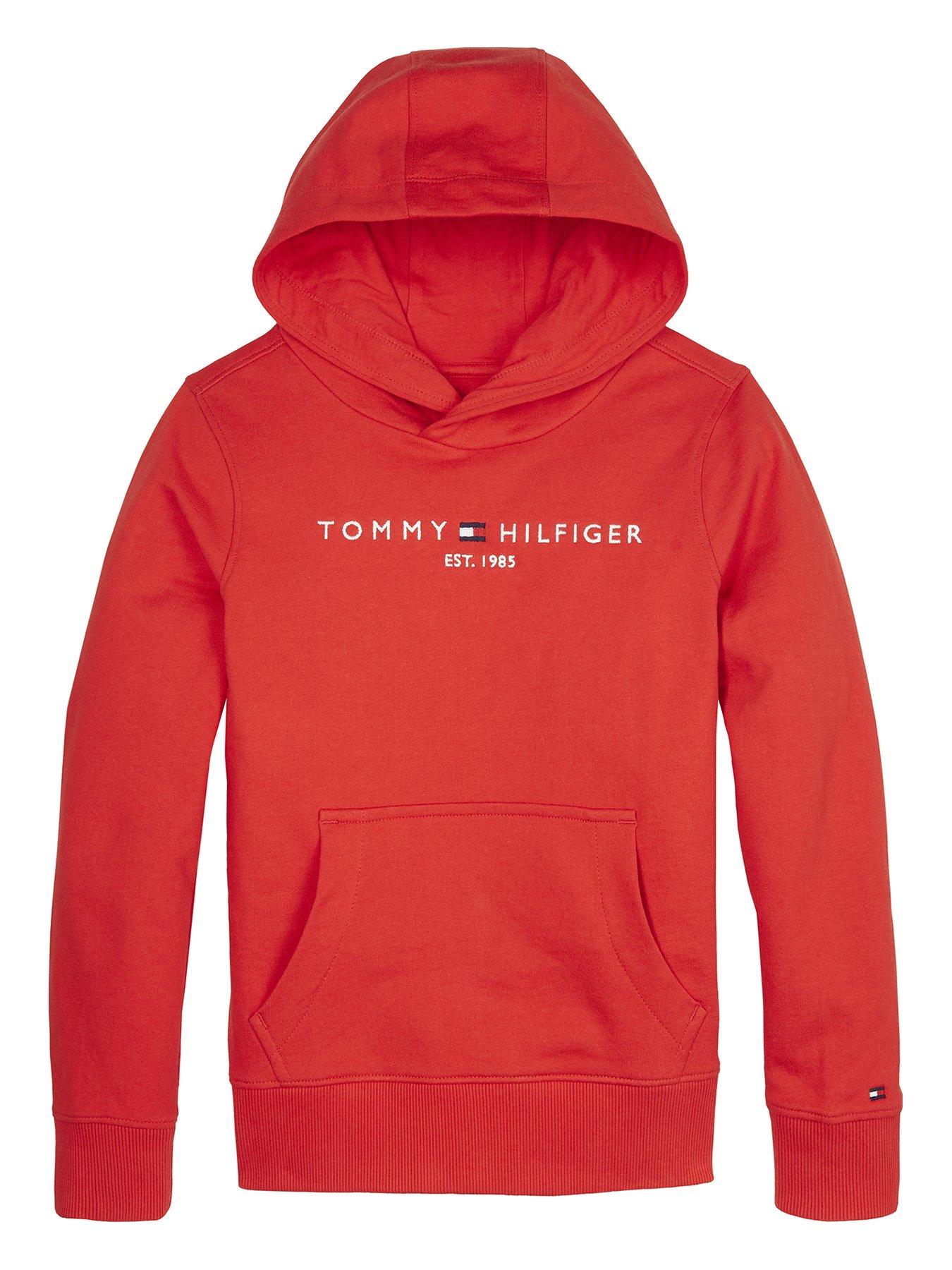 tommy hilfiger logo pullover hoodie