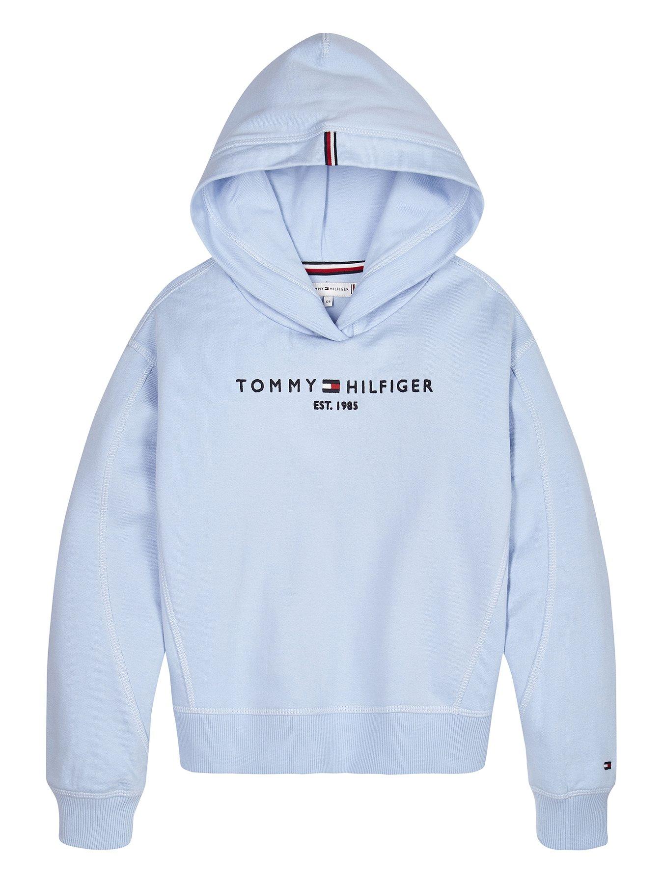 tommy hilfiger hoodie light blue 