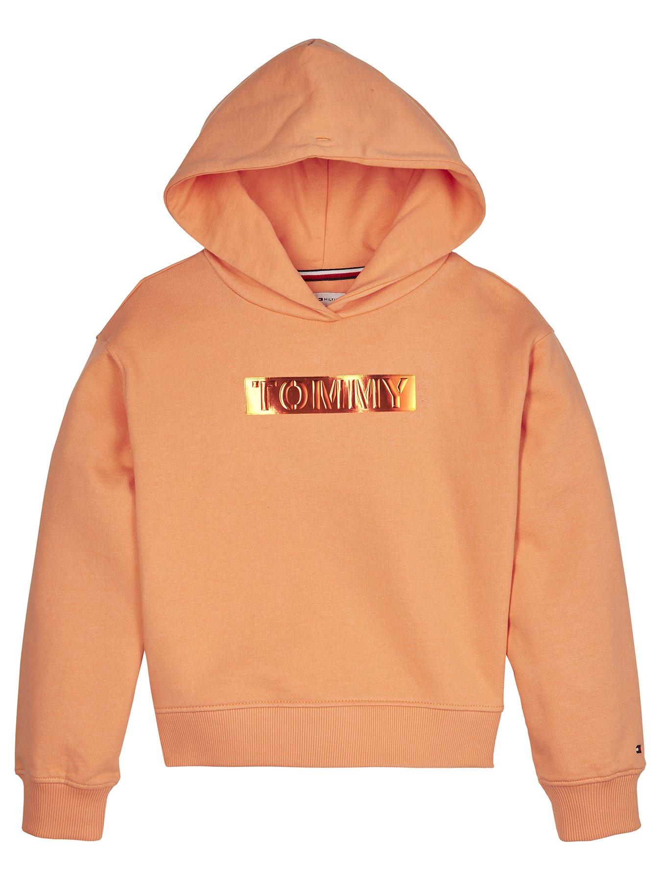 orange tommy hilfiger hoodie