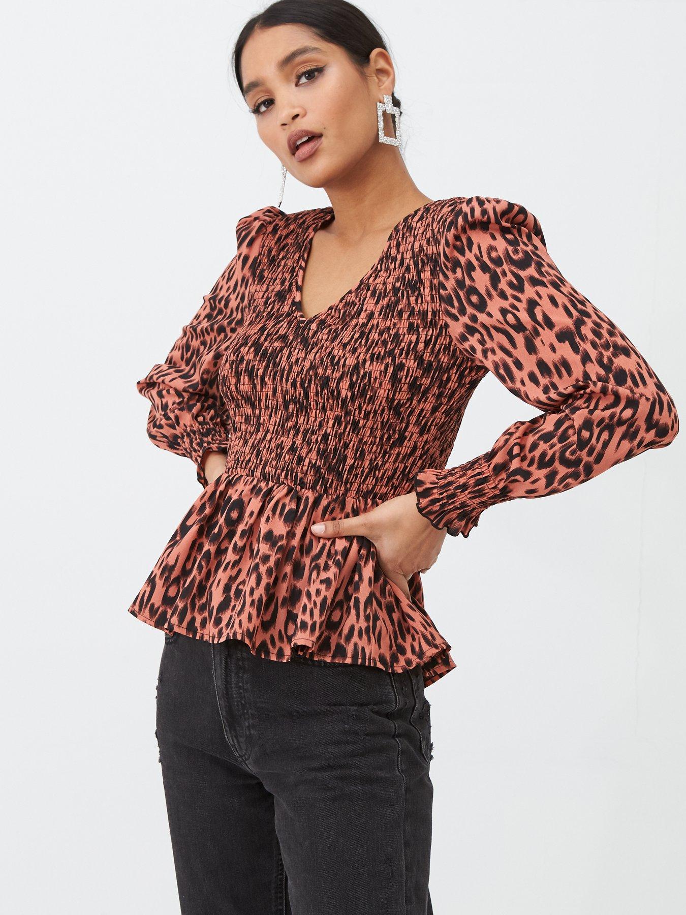 Missguided Missguided Shirred Leopard Print Peplum Top review