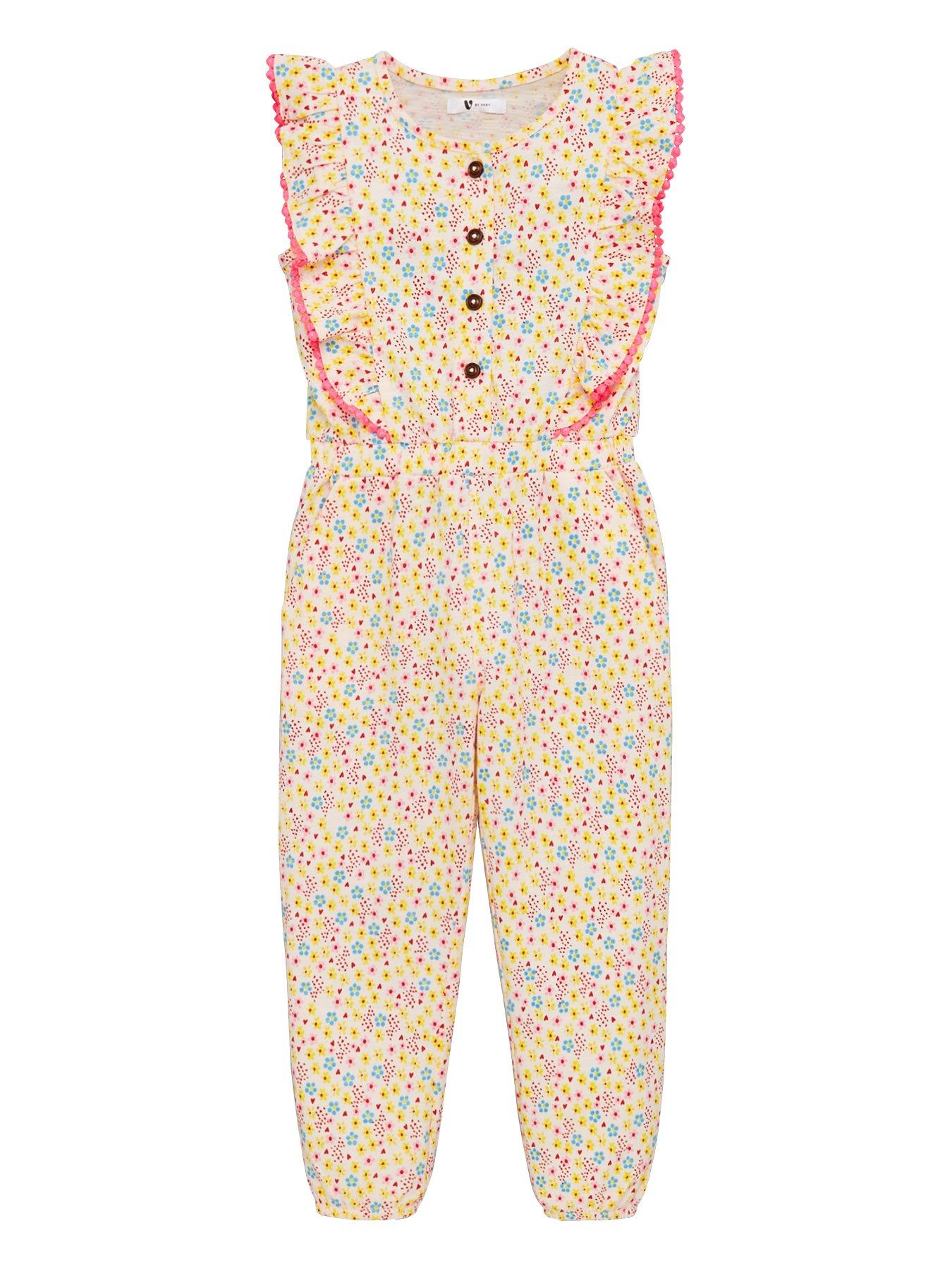 V By Very Girls Floral Frill Detail Jersey Jumpsuit review