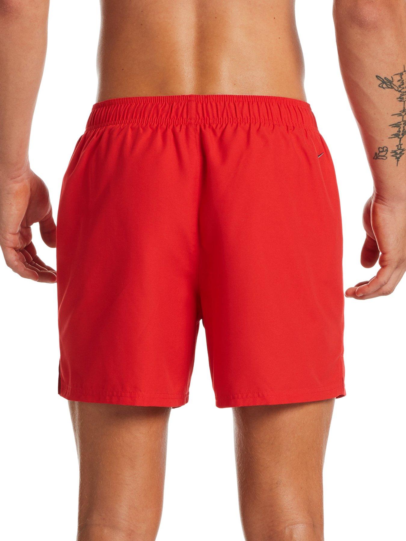 red nike swim trunks