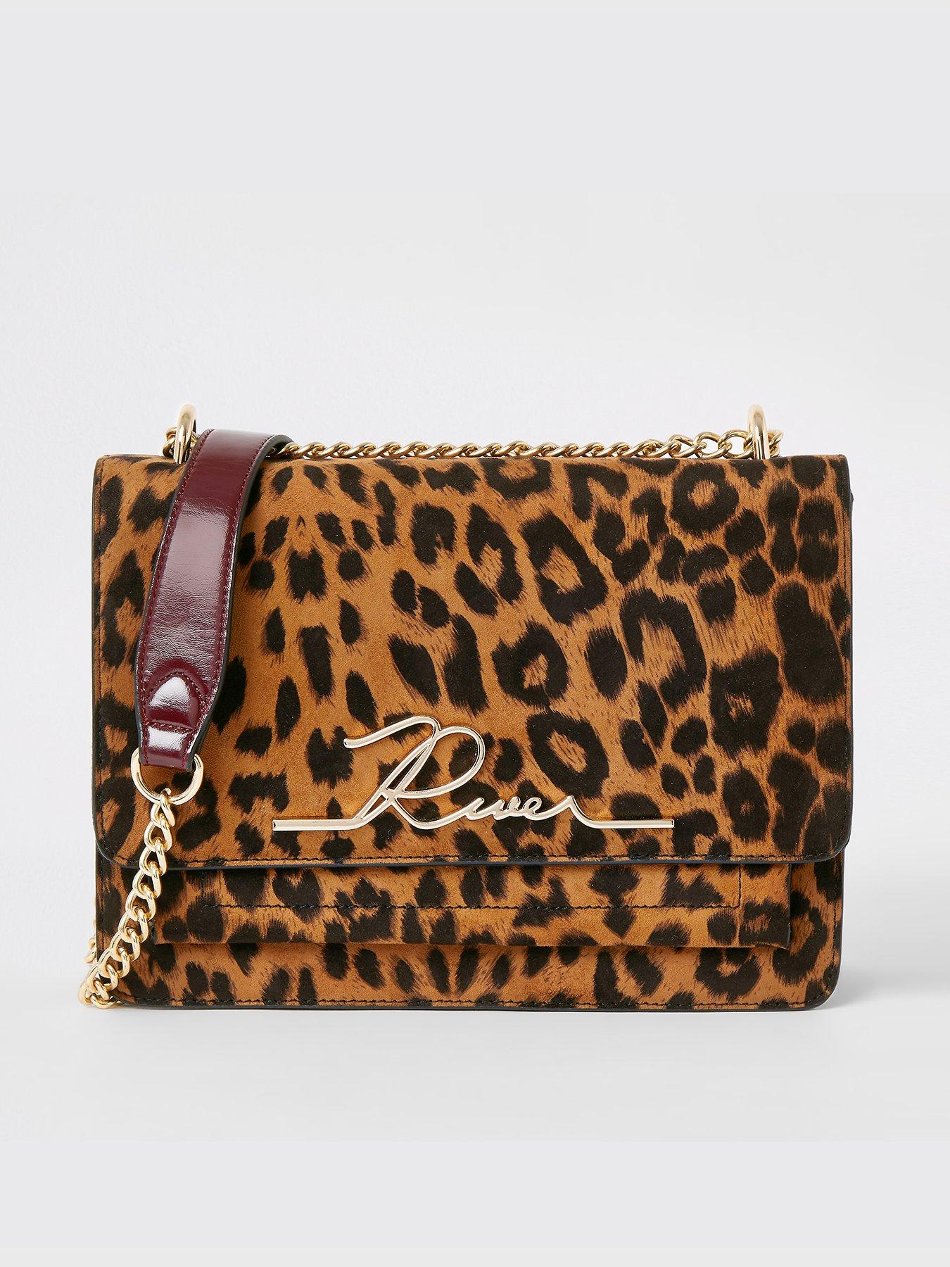 river island leopard print bag