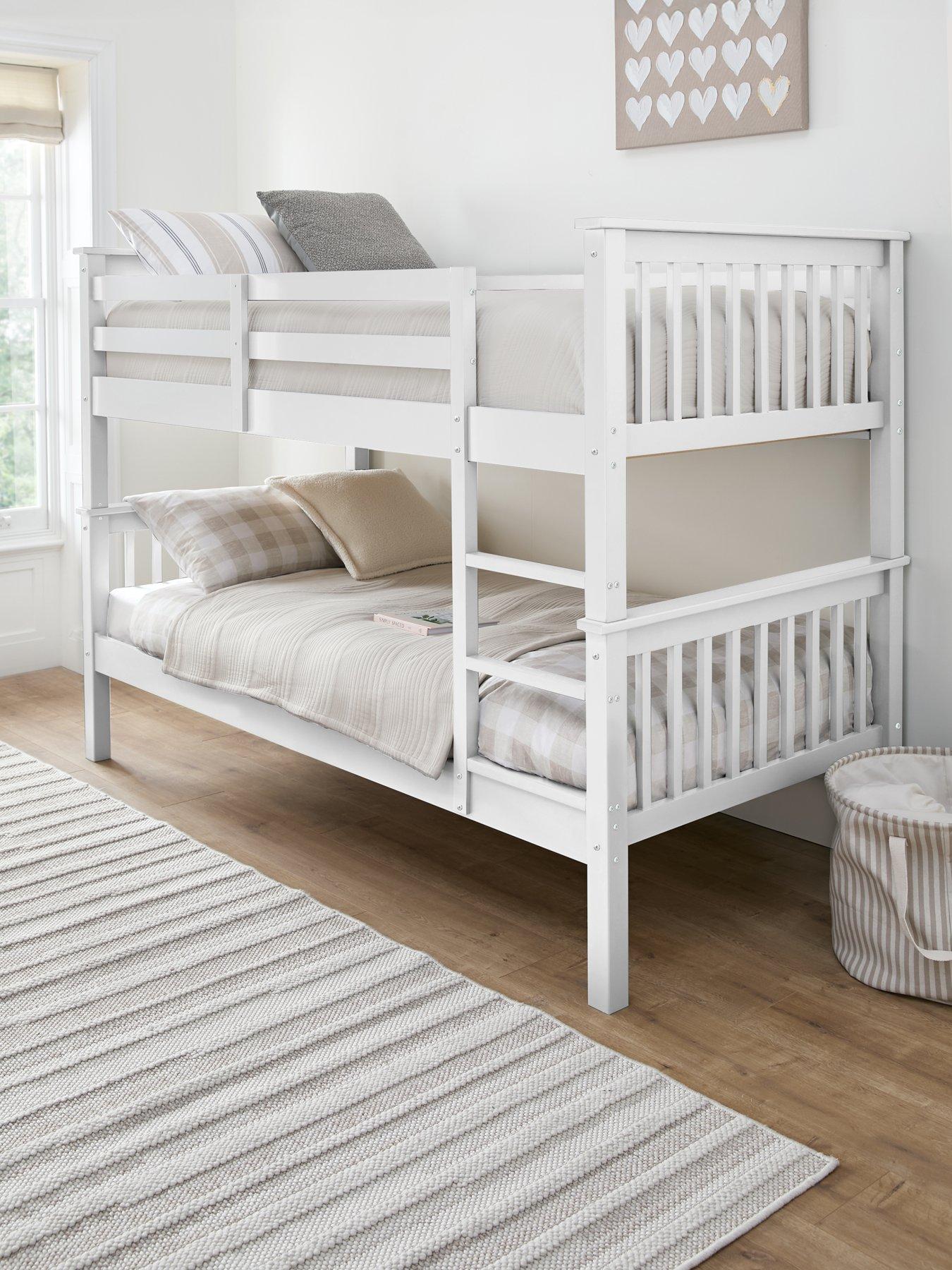 Very Home Novara Bunk Bed with Mattress Options (Buy  &  SAVE!) - White - FSC® Certified