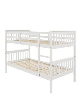 Product photograph of Very Home Novara Bunk Bed - Bunk Bed Frame With 2 Standard Mattresses from very.co.uk