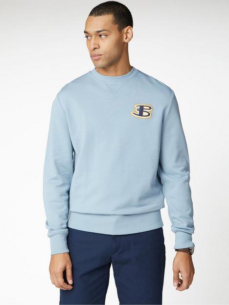 ben-sherman-cornelli-logo-sweatshirt-dusky-blue