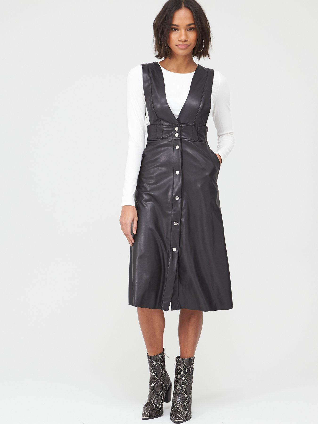 pinafore midi dress uk