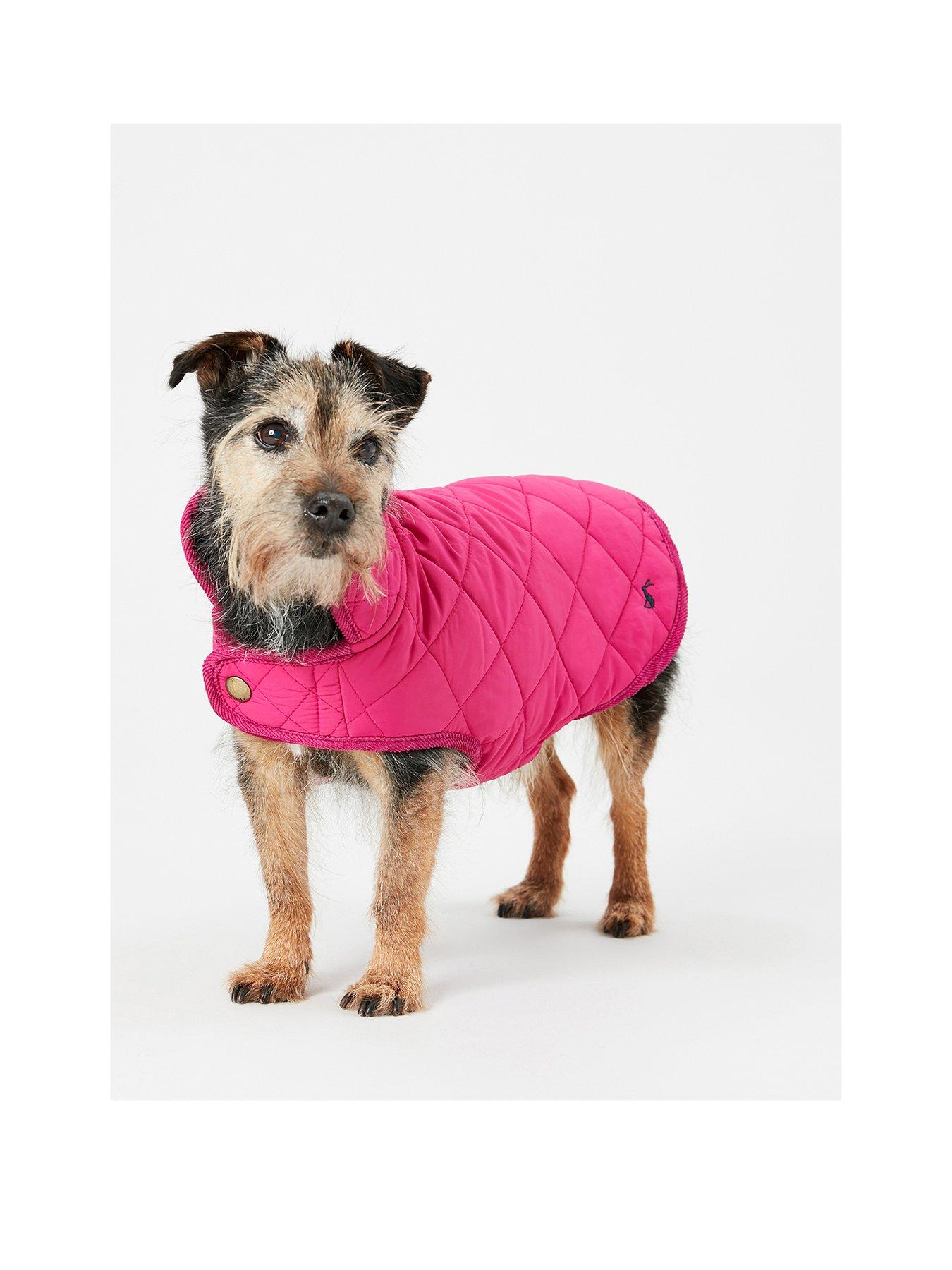 Product photograph of Joules Raspberry Quilted Dog Coat - Large from very.co.uk