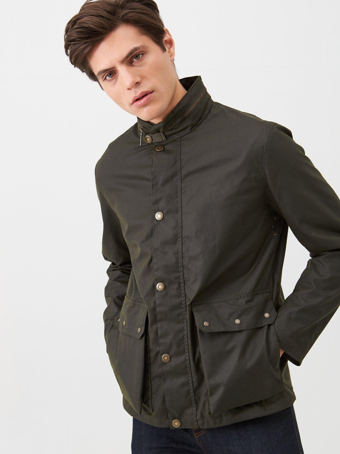 mens barbour olive wax jacket