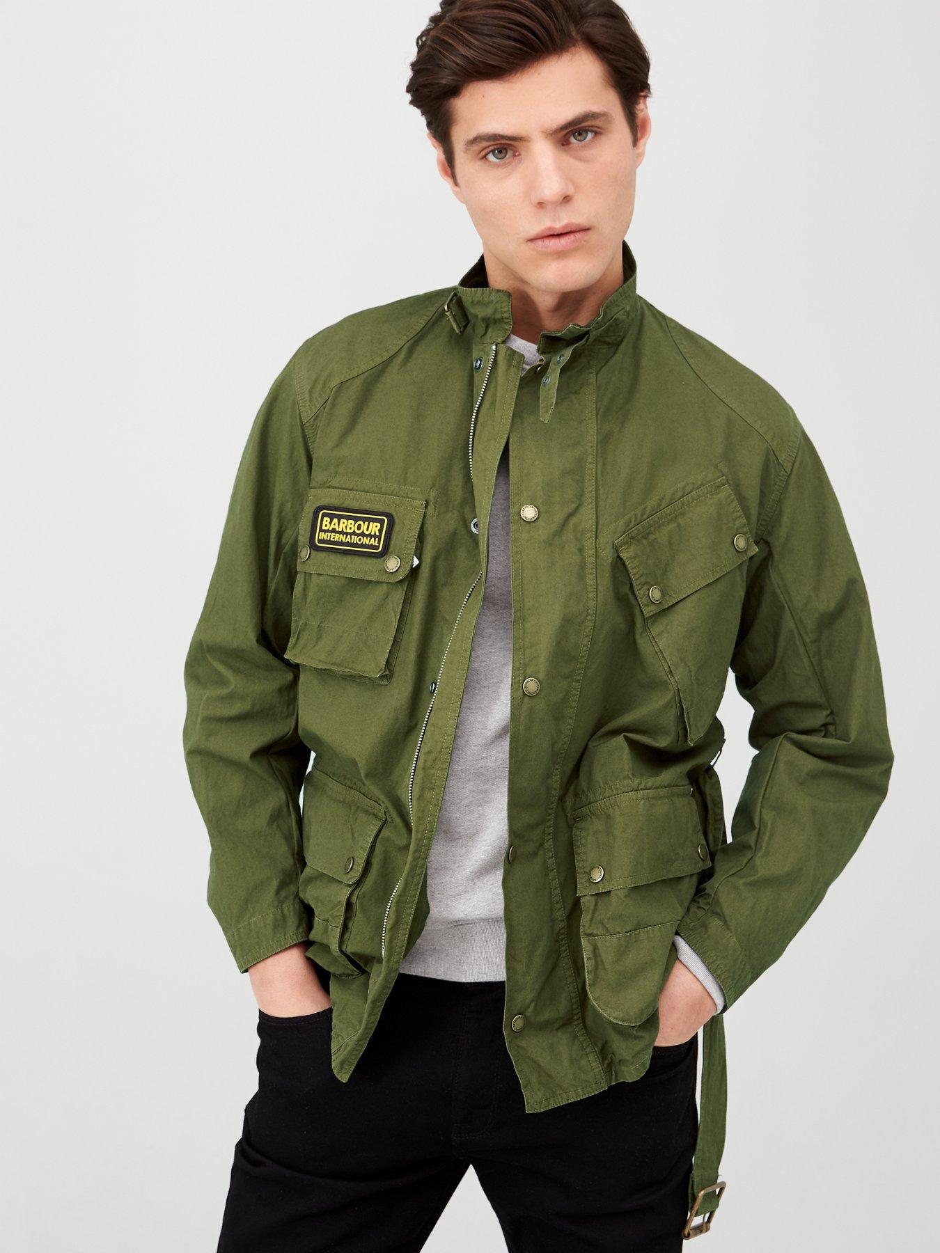 barbour international green jacket