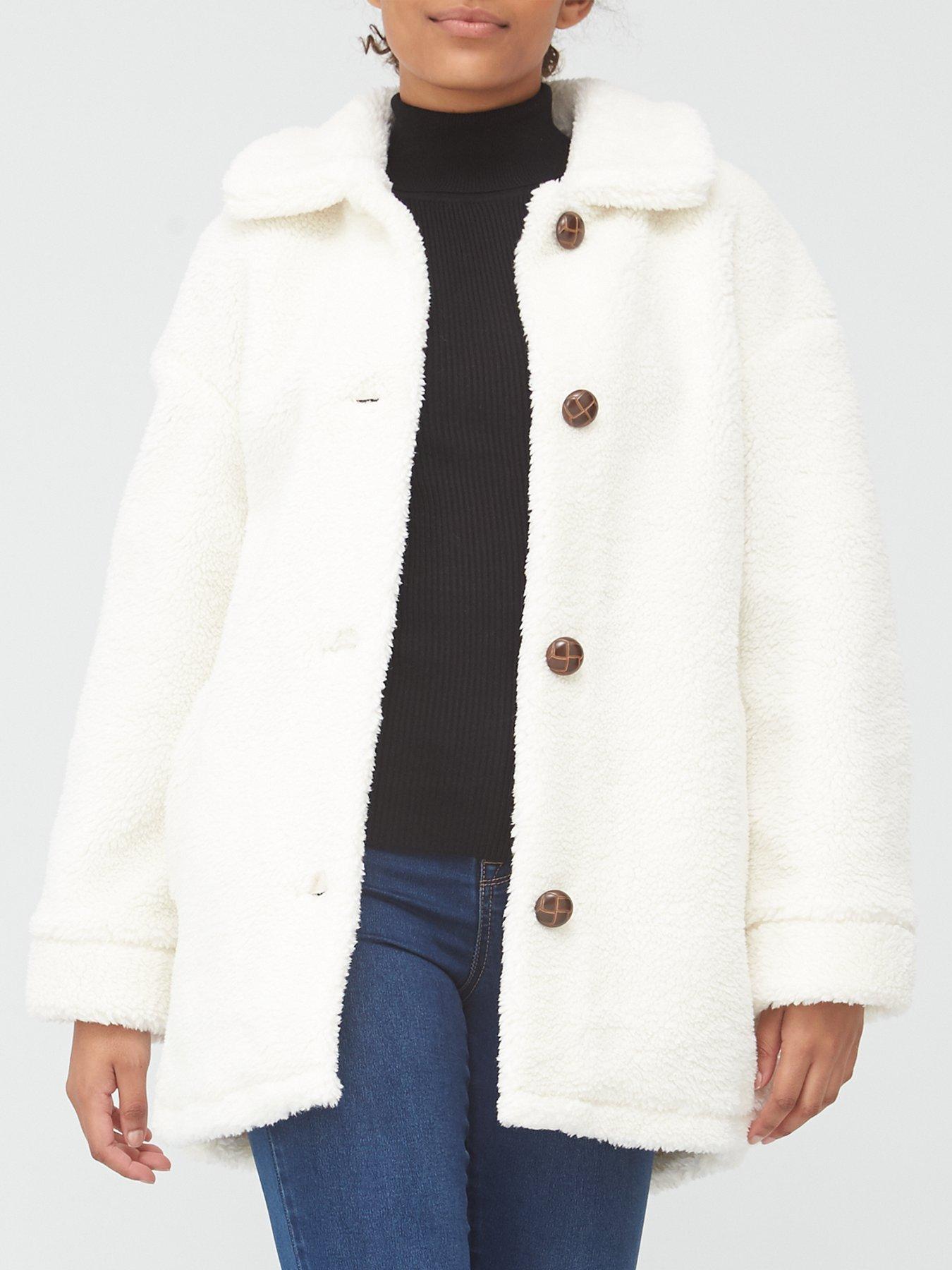 Black Friday Women Coats V by Very Curve Faux Fur Cuff Coat Black Friday Women Coats V by Very Curve Faux Fur Cuff Coat