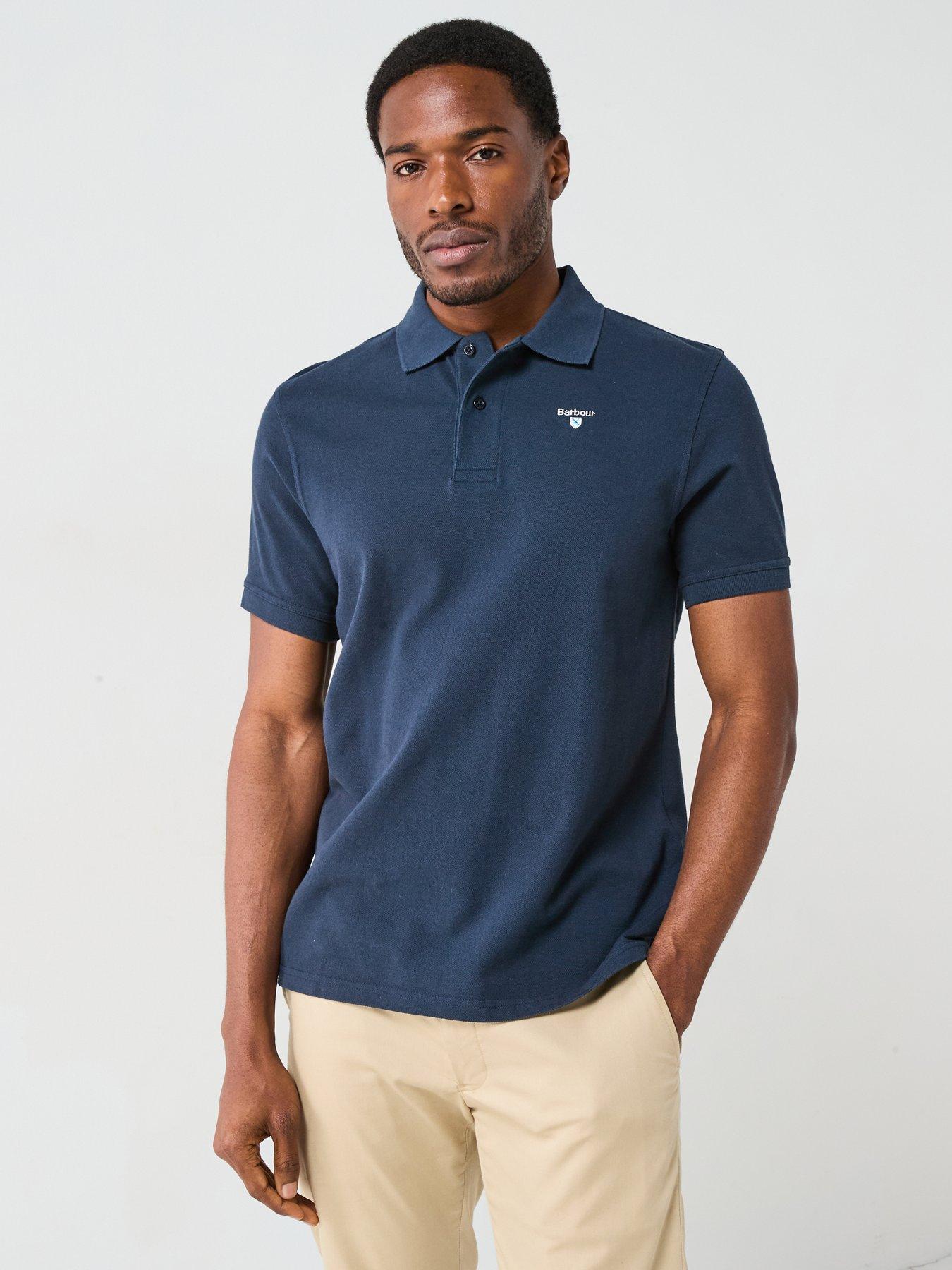 navy barbour polo shirt